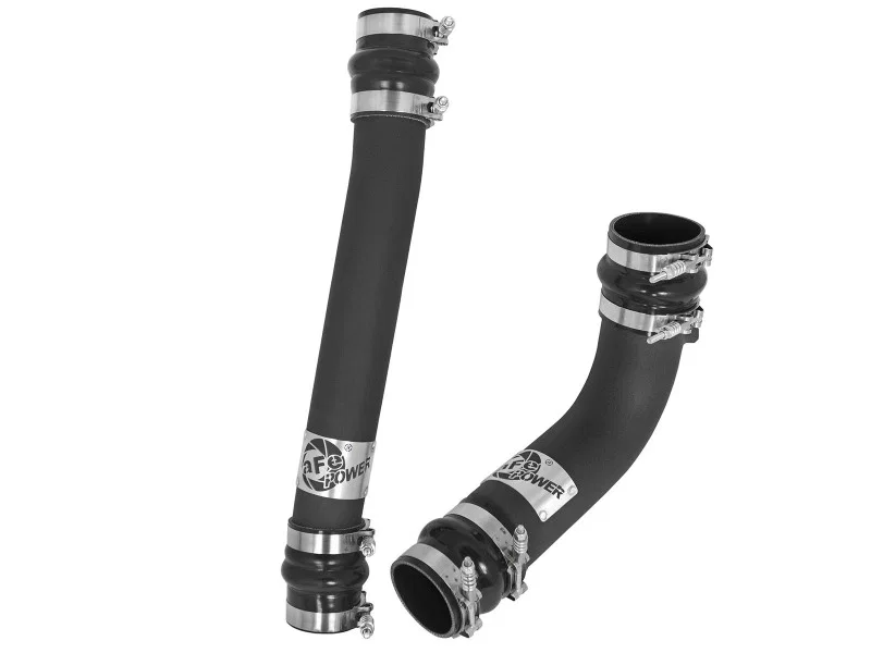 aFe 46-20084-B, BladeRunner 2.75in Hot 3.5in Cold Side Intercooler Tubes w/ Coupling Clamp Kit 10-12 Dodge 6.7L