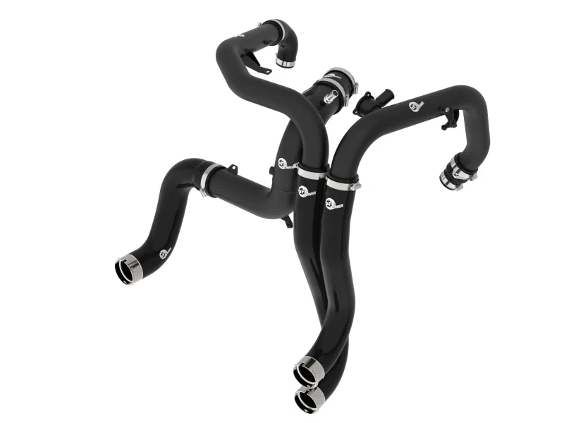 aFe 46-20754-B, 22-24 Ford Bronco Raptor V6-3.0L BladeRunner Aluminum Hot and Cold Charge Pipe Kit - Black
