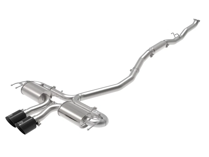 aFe 49-36624-B, Takeda 3in 304 SS Cat-Back Exhaust System w/Black Tips 17-20 Honda Civic Sport L4-1.5L (t)
