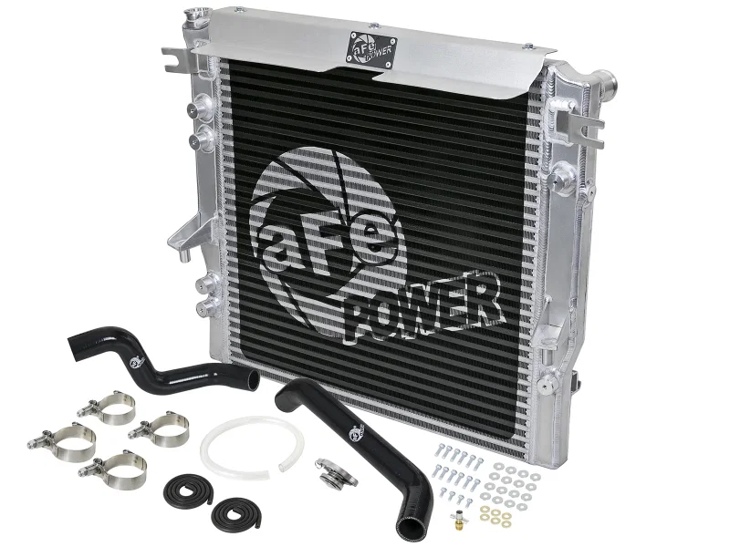 aFe 46-50002-B, BladeRunner GT Series Bar and Plate Radiator w/ Black Hoses 07-11 Jeep Wrangler (JK) V6 3.8L