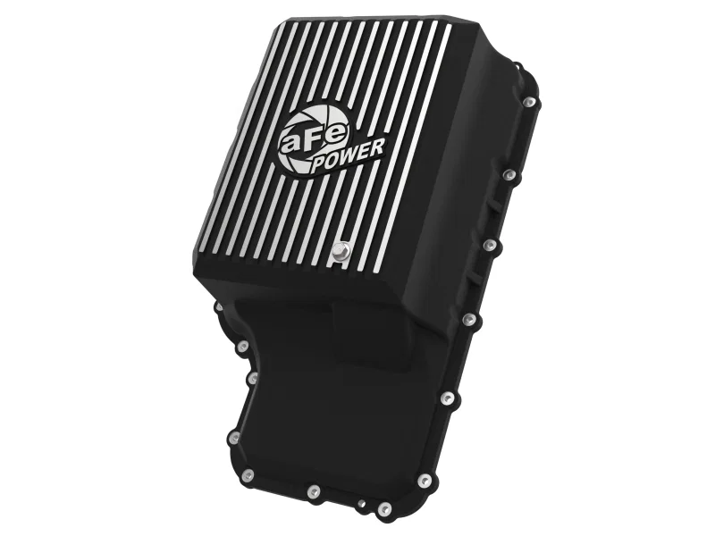 aFe 46-71220B, 20-21 Ford Truck w/ 10R140 Transmission Pan Black POWER Street Series w/ Machined Fins