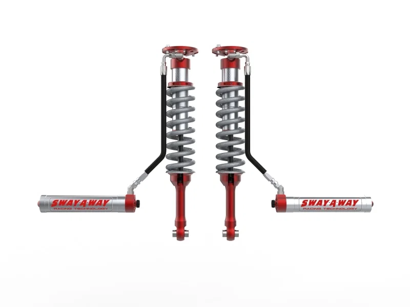 aFe 301-5600-10-CA, Sway-A-Way 10-14 F150/Raptor 6.2L 2.5 Front Coilover Kit w/ Remote Reservoirs and Compr Adjuster for Ford F-150