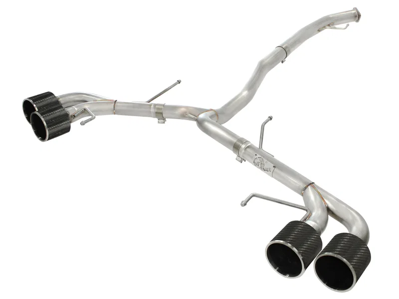 aFe 49-36108-C, Takeda 3in SS Exhaust Cat-Back 09-14 Nissan GTR V6 3.8L Carbon Fiber Tips