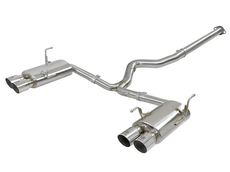 aFe 49-36801-P, Takeda 3in SS Exhaust Cat-Back 15-16 Subaru WRX/STI 2.0L/2.5L Polished Tips