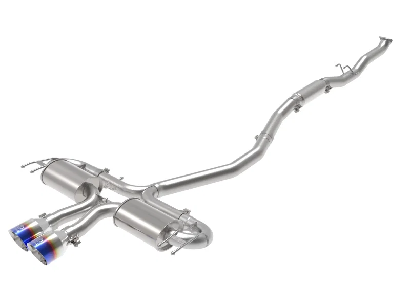aFe 49-36624-L, Takeda 3in 304 SS Cat-Back Exhaust System w/Blue Flame Tips 17-20 Honda Civic Sport L4-1.5L (t)