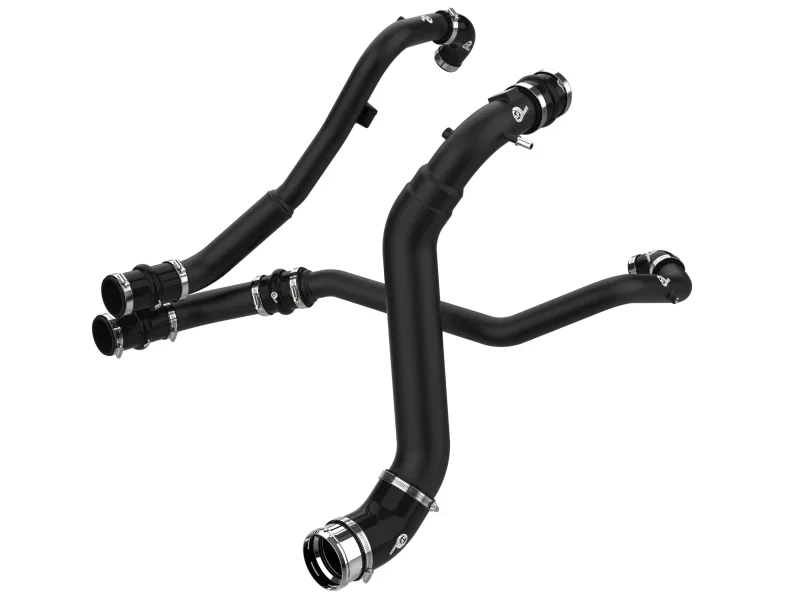 aFe 46-20784-B, BladeRunner Aluminum Hot and Cold Charge Pipe Kit Black Ford F-150 24-26 V6-2.7L (tt)