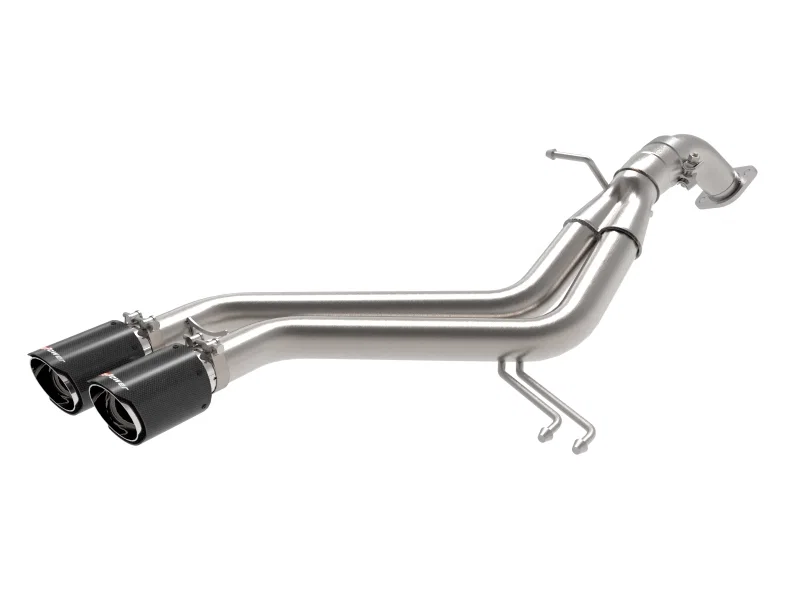 aFe 49-37019-C, Takeda 13-17 Hyundai Veloster L4-1.6L 2-1/2in 304 SS Axle-Back Exhaust w/ Carbon Fiber Tips