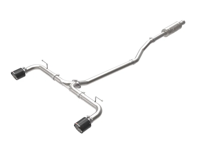 aFe 49-37015-C, Takeda 2-1/2in 304 SS Cat-Back Exhaust w/ Carbon Fiber Tips 14-18 Mazda 3 L4 2.0L/2.5L