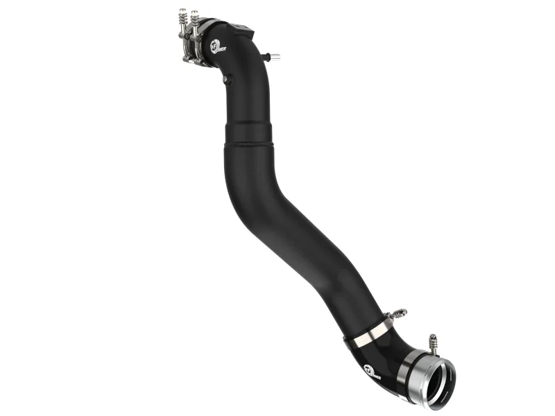 aFe 46-20519-B, 21+ Ford F-150 V6-3.5L (tt) BladeRunner 3in to 3.5in Aluminum Cold Charge Pipe Black