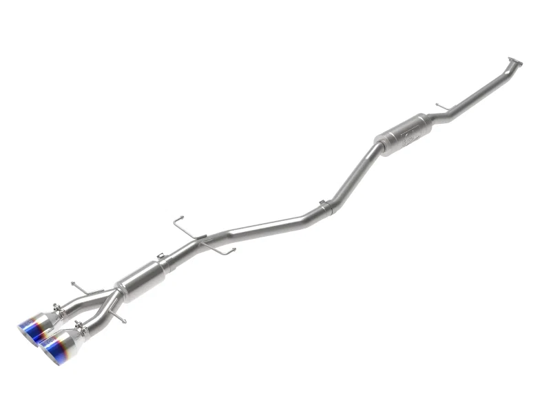 aFe 49-36619-L, Takeda 2.5in 304 SS Cat-Back Exhaust System w/ Blue Tips 17-20 Honda Civic Si Sedan I4 1.5L
