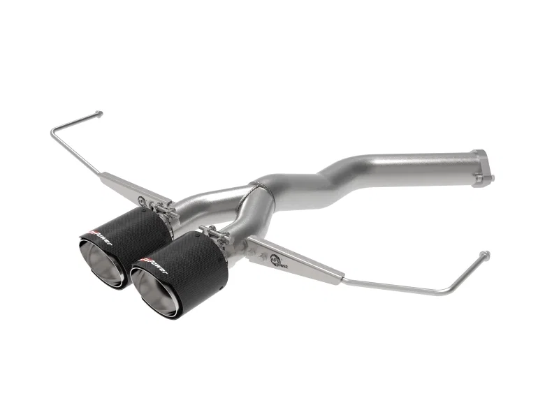 aFe 49-37012-C, Takeda 3in-2.5in 304 SS Axle-Back Exhaust w/ Carbon Tip 19-20 Hyundai Veloster I4-1.6L(t)