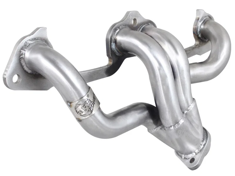 aFe 48-46206, Power Twisted Steel Exhaust Headers 409 Stainless Steel 83-02 Jeep Wrangler (YJ) L4 2.5L