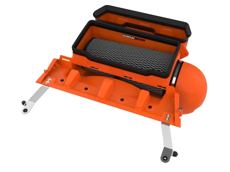 aFe 54-13072KN, 21-23 RAM 1500 TRX V8-6.2L SC Magnum FORCE Stage2 Orange Edition Cold Air Intake System w/Pro 5R