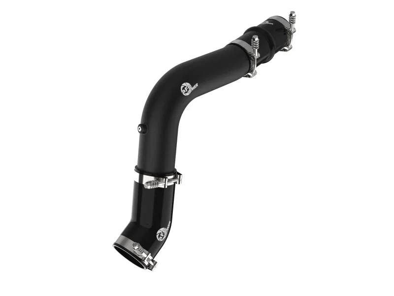 aFe 46-20618-B, 19-23 RAM Diesel L6-6.7L BladeRunner 3.5 IN Aluminum Hot Charge Pipe - Black