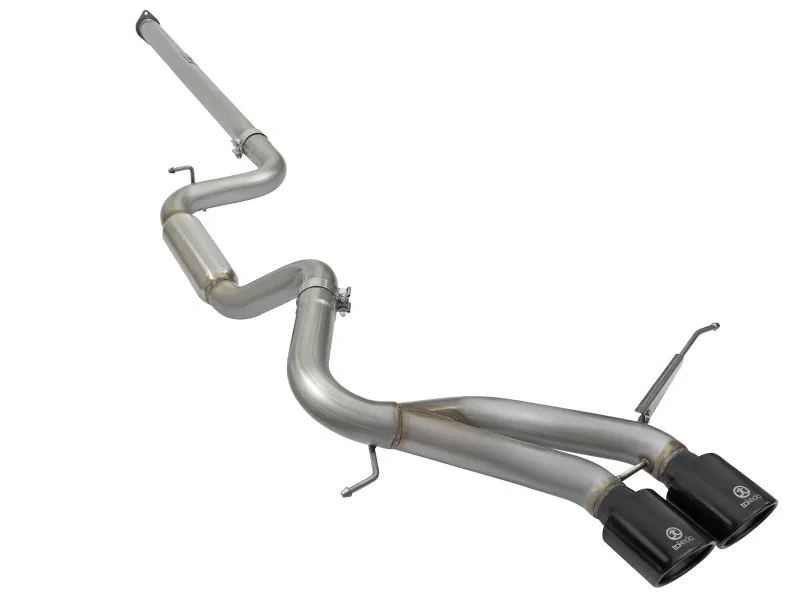 aFe 49-33083-B, Takeda 3in SS Exhaust Cat-Back 13-16 Ford Focus ST 2.0L Black Tips
