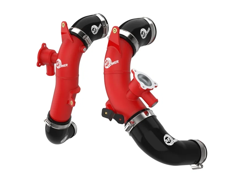 aFe 46-20718-R, 23-24 Toyota Sequoia V6-3.4L Hybrid BladeRunner 2.5in Aluminum Hot Charge Pipe - Red