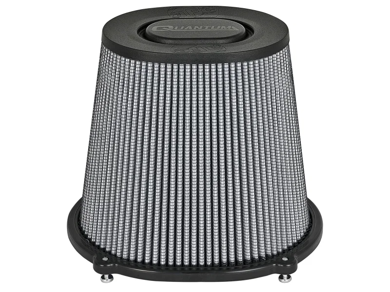aFe 21-90103, Quantum Intake Pro DRY S Universal Air Filter F-5in. / B-(10x8.75) / T-(6.75x0.5) / H-8in