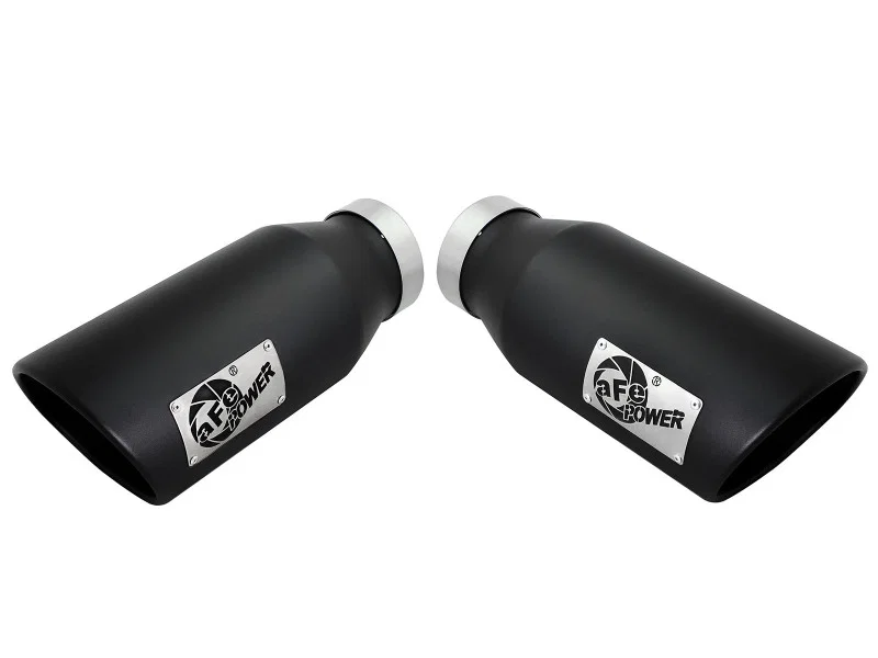 aFe 49T40606-B15, Diesel Exhaust Tip Bolt On Black 4in Inlet x 6in Outlet x 15in