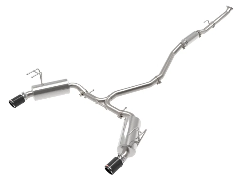 aFe 49-36628-C, Takeda 2.5in 304 SS Cat-Back Exhaust System w/CF Tips 2022+ Honda Civic L4-1.5L (t)