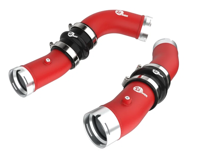 aFe 46-20724-R, 2024+ Toyota Tacoma BladeRunner 2.5in & 3in Aluminum Hot & Cold Charge Pipe Kit - Red