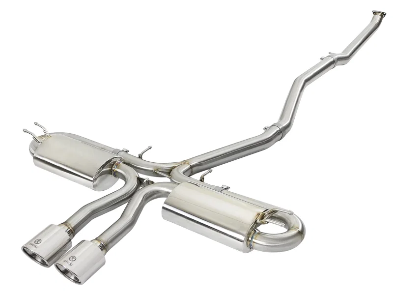 aFe 49-36621-P, Takeda 3in 304 SS Cat-Back Exhaust System w/Polished Tips 2017+ Honda Civic Si (4dr) I4 1.5L (t)