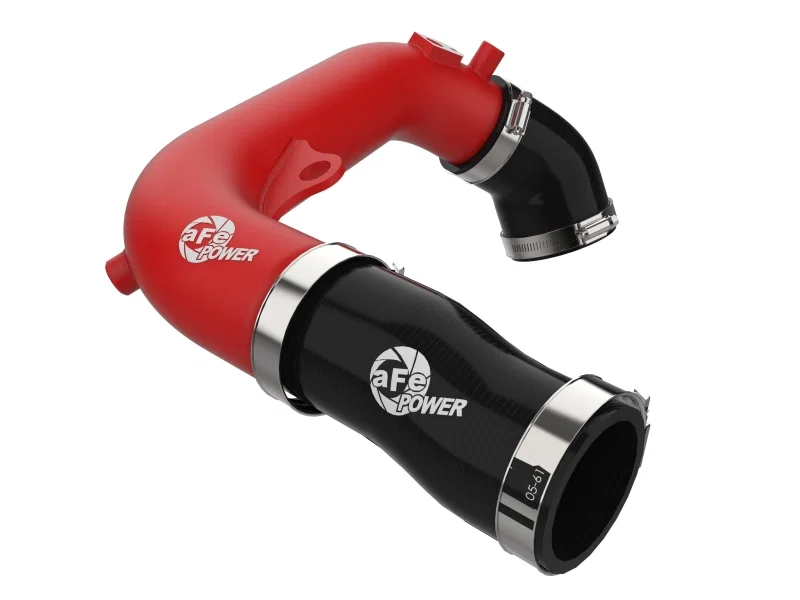 aFe 46-20778-R, 2024+ Jeep Wrangler JL L4-2.0L (t) BladeRunner 2-1/2in Aluminum Hot Charge Pipe - Red