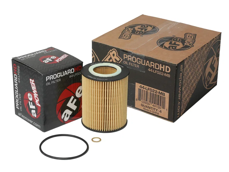 aFe 44-LF022-MB, Pro GUARD D2 Oil Filter 96-06 BMW Gas Cars L6 (4 Pack)