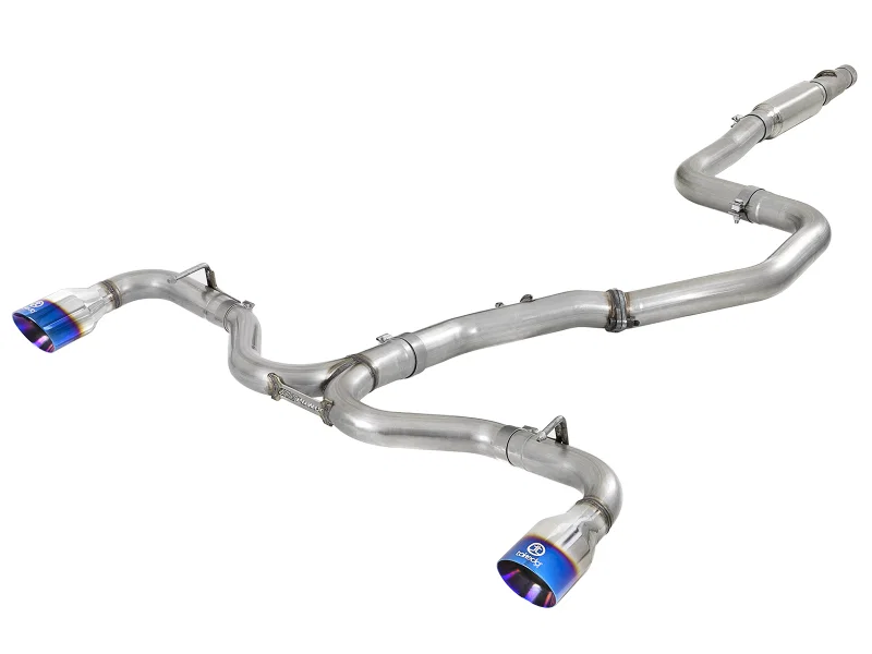 aFe 49-37003-1L, Takeda 304SS Cat-Back Exhaust w/Blue Flame Tips 2018 Hyundai Elantra GT Sport I4 1.6L (t)