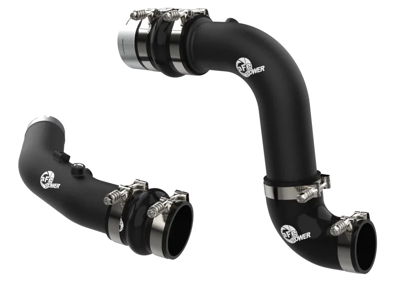 aFe 46-20684-B, 23-24 Ford F250/F350 Super Duty V8-6.7L BladeRunner 3 In. Aluminum Hot and Cold Charge Pipe- BLK