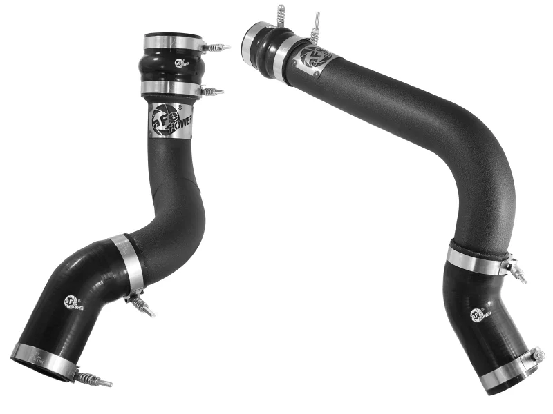 aFe 46-20134-B, BladeRunner 3in Black Intercooler Tubes Hot & Cold Side Kit for 13-14 Dodge RAM Diesel 6.7L (td)