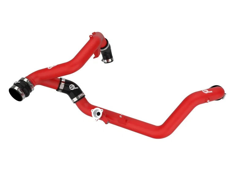 aFe 46-20658-R, Bladerunner 2-1/4 IN Aluminum Hot Charge Pipe Black 20-23 Ford Explorer/Explorer ST - Red