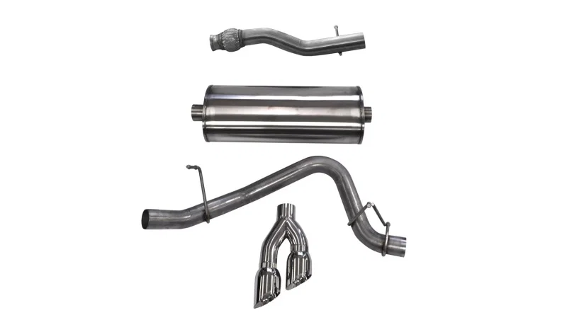 CORSA Performance 14748, 2015-2020 GMC Yukon XL 1500 5.3L V8 3in Cat-Back Single Side Exit Twin 4in Polished Tips