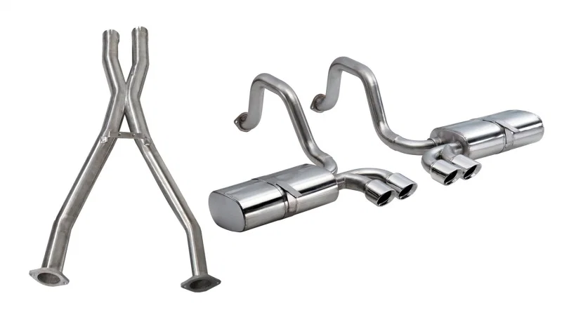CORSA Performance 14111CB, 97-04 Corvette C5 Sport 2.5 Cat-Back Exhaust System 4in Twin Tips