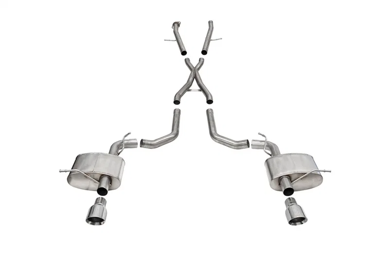 CORSA Performance 21196, 2021-2025 Dodge Durango SRT Hellcat Cat-Back 2.75in Dual Rear Exit Xtreme 4.5in Polished Tips