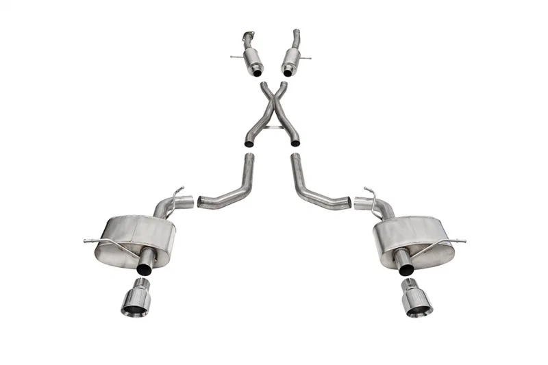 CORSA Performance 21195, 2021-2025 Dodge Durango SRT Hellcat Cat-Back 2.75in Dual Rear Exit Sport 4.5in Polished Tips