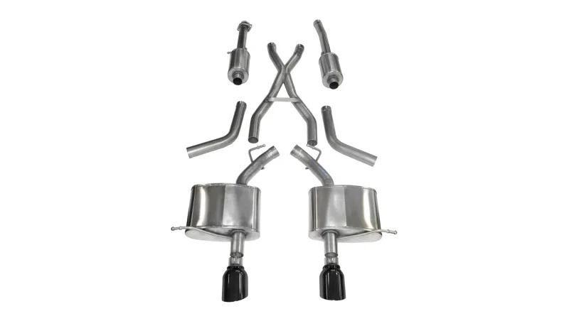 CORSA Performance 14459BLK, 2011-2024 Dodge Durango 5.7L V8 Black Sport Dual Rear Cat-Back Exhaust