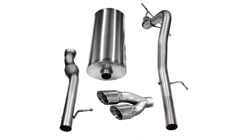 CORSA Performance 14882, 2011-2014 Cadillac Escalade ESV 6.2L V8 Polished Sport Cat-Back Exhaust