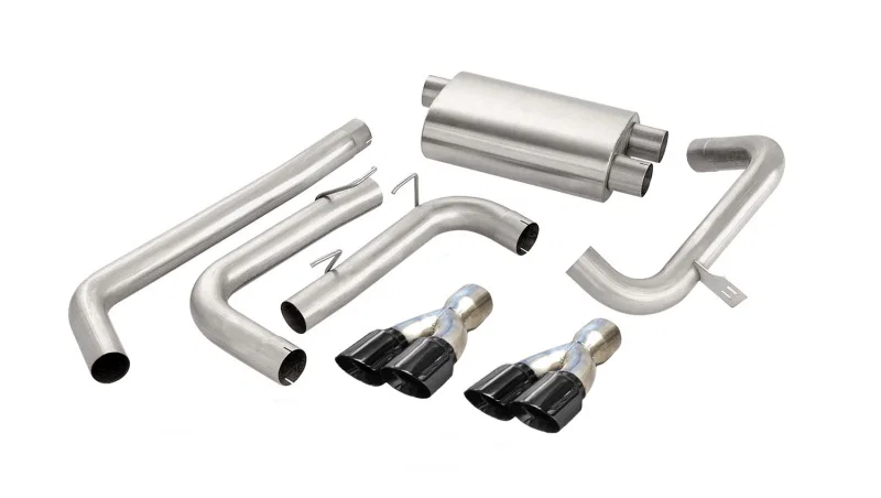 CORSA Performance 14143BLK, 1998-2002 Chevrolet Camaro Convertible Z28 5.7L V8 LS1 Black Tip Sport Cat-Back Exhaust