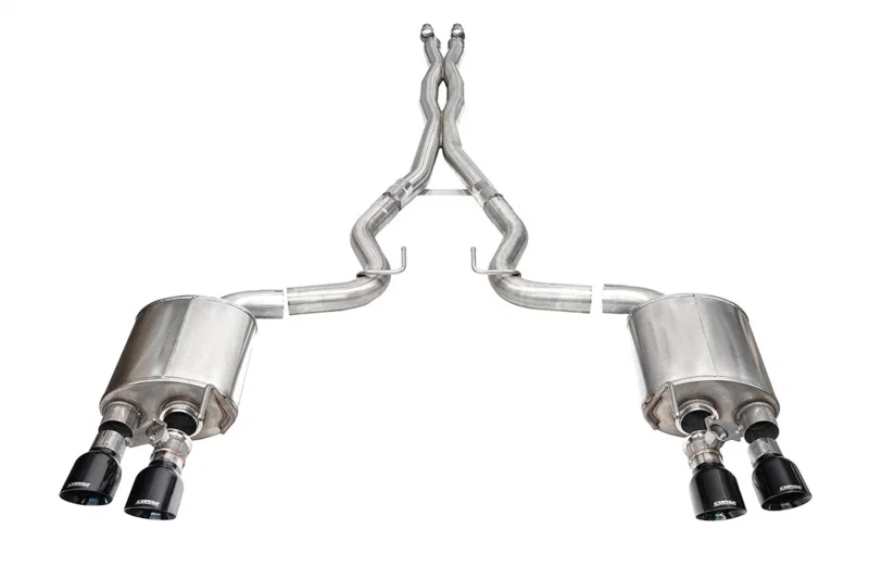 CORSA Performance 21265BLK, 24+ Ford Mustang Dark Horse 5.0L 3in Dual Rear Cat-Back w/Twin 4.5in Black PVD Slash Tips