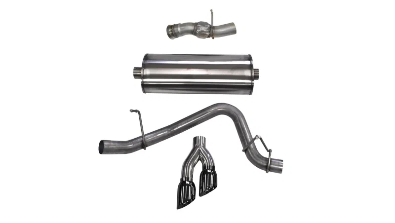 CORSA Performance 14826BLK, 2015-2020 GMC Yukon Denali 6.2L V8 Single Side Exit Cat-Back Exhaust w/ Polished Black Tips
