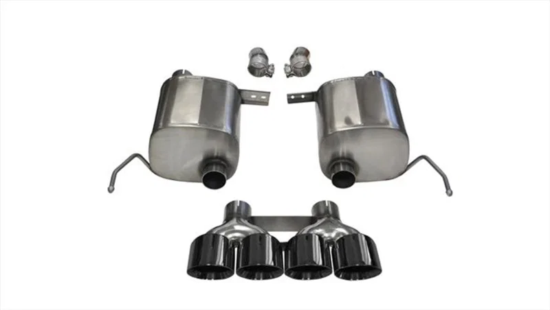 CORSA Performance 14762BLK, 14-19 Chevy Corvette C7 Coupe 6.2L V8 AT/MT 2.75in Valve-Back Dual Rear Exit Black Xtreme Exht