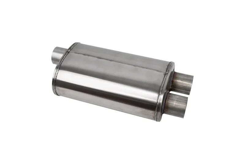 CORSA Performance CPD2525, PRO-Series Tuned 304SS Muffler 2.5in Single Inlet / Dual Outlet - 19in OAL