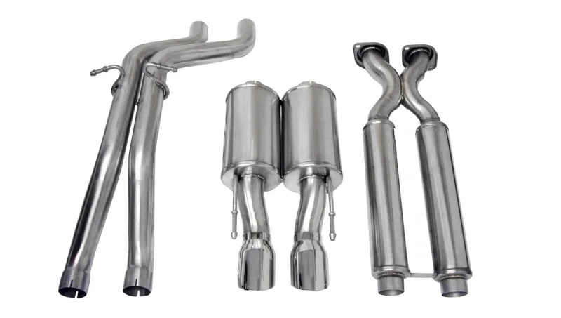 CORSA Performance 14451, 2006-2010 Jeep Grand Cherokee 6.1L V8 Polished Sport Cat-Back Exhaust