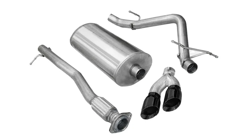 CORSA Performance 14523BLK, 2011-2013 GMC Sierra Ext. Cab/Std. Bed 1500 6.2L V8 Black Sport Cat-Back Exhaust