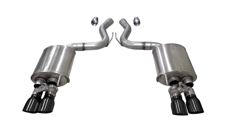 CORSA Performance 21002BLK, 2018-2023 Ford Mustang GT Fastback 5.0L 3in Sport Axle-Back Exhaust w/ 4in Black Tips