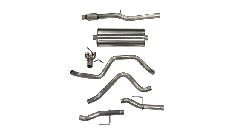 CORSA Performance 21028, 2019-2025 Chevy Silverado 5.3L Crew Cab 3in Cat-Back Dual Rear Exit w/ Polished Tip