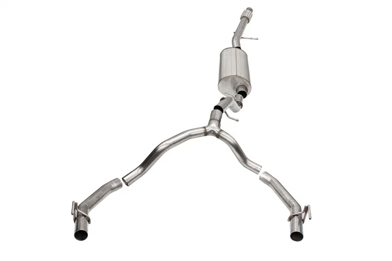 CORSA Performance 21132, 2021-2025 Cadillac Escalade ESV 6.2L Dual Rear 3.5/2.75in Sport Cat-Back Uses Factory Bezels