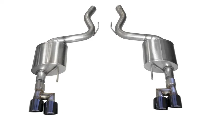 CORSA Performance 21041BLK, 18-19 Ford Mustang 5.0L 3in Touring Axle-Back Dual Rear Exit w/ 4in Black PVD Pro-Seri