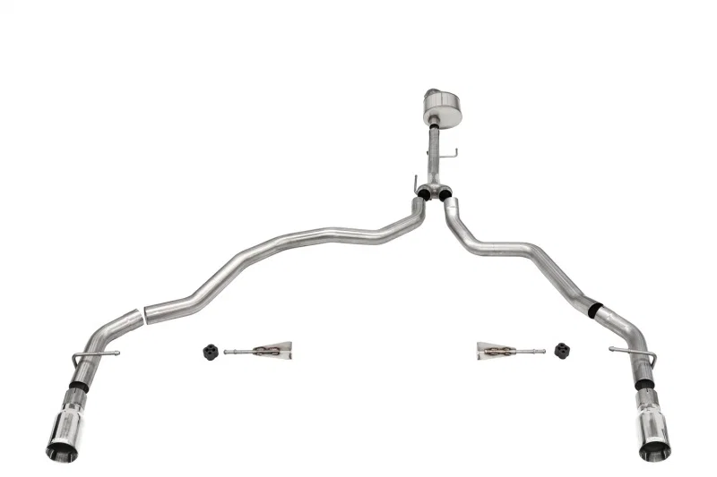 CORSA Performance 21143, 2021-2025 Ford F-150 Regular Cab/6.5in Bed 5.0L V8 Xtreme Cat-Back Dual Rear Exit-Polished