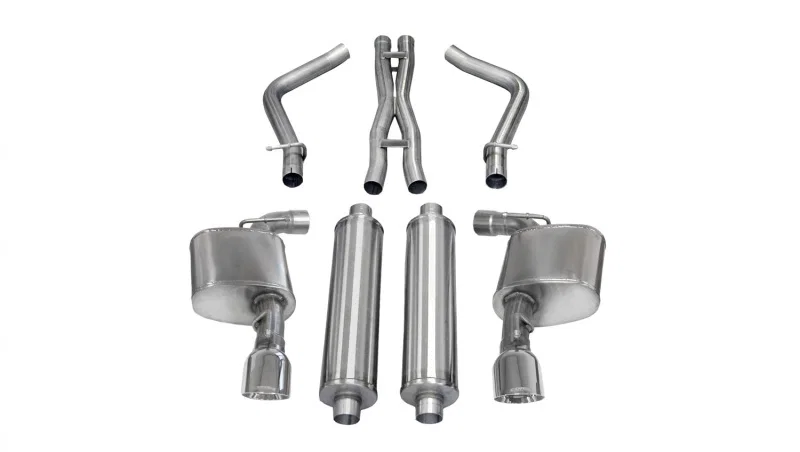CORSA Performance 14464, 2012-2014 Dodge Charger SRT-8 6.4L V8 Polished Xtreme Cat-Back Exhaust